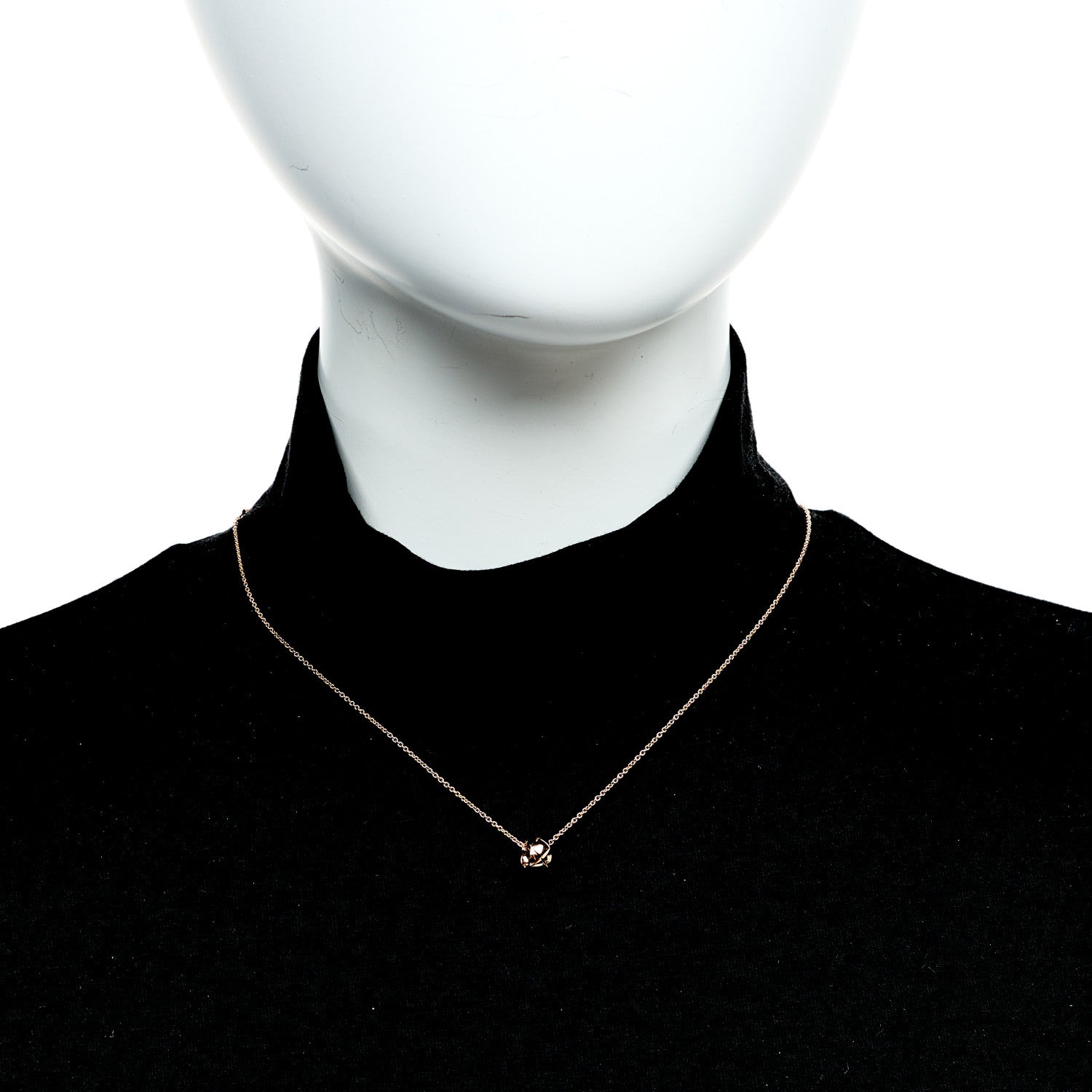 Chanel 18K Beige Gold Coco Crush Round Pendant Necklace 2 of 7