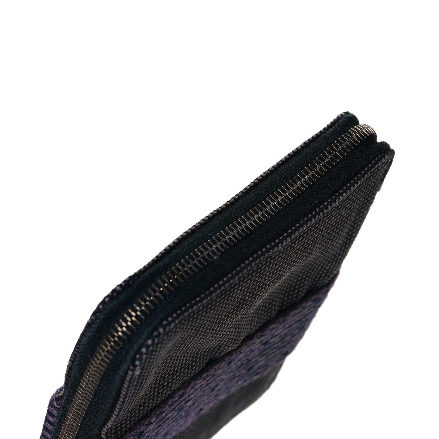 Hermes Canvas Herline Zip Wallet Grey 10 of 11