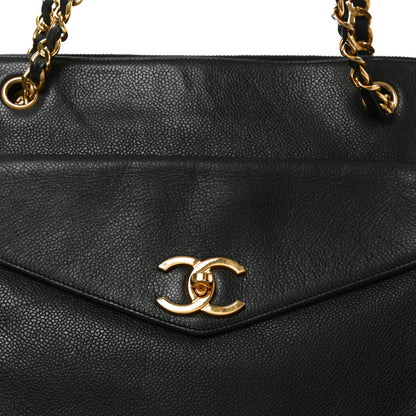 Chanel Caviar Flap Shoulder Bag Black 13 of 17
