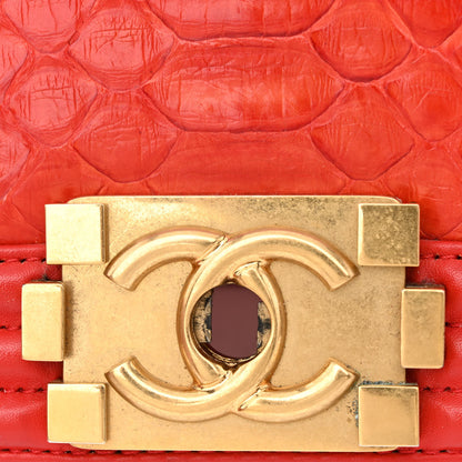 Chanel Snakeskin Medium Boy Flap Red 14 of 14