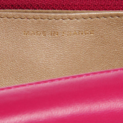 Chanel Lambskin Camellia Wallet on Chain WOC Dark Pink 7 of 8