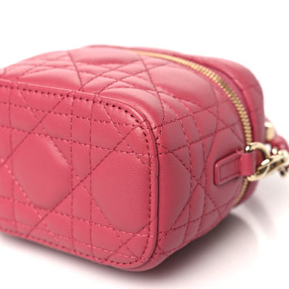 Christian Dior Lambskin Cannage Micro Vanity Case Strawberry Pink 9 of 11
