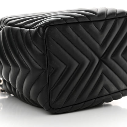 Chanel Lambskin Chevron Small Urban Spirit Drawstring Bag Black 9 of 11