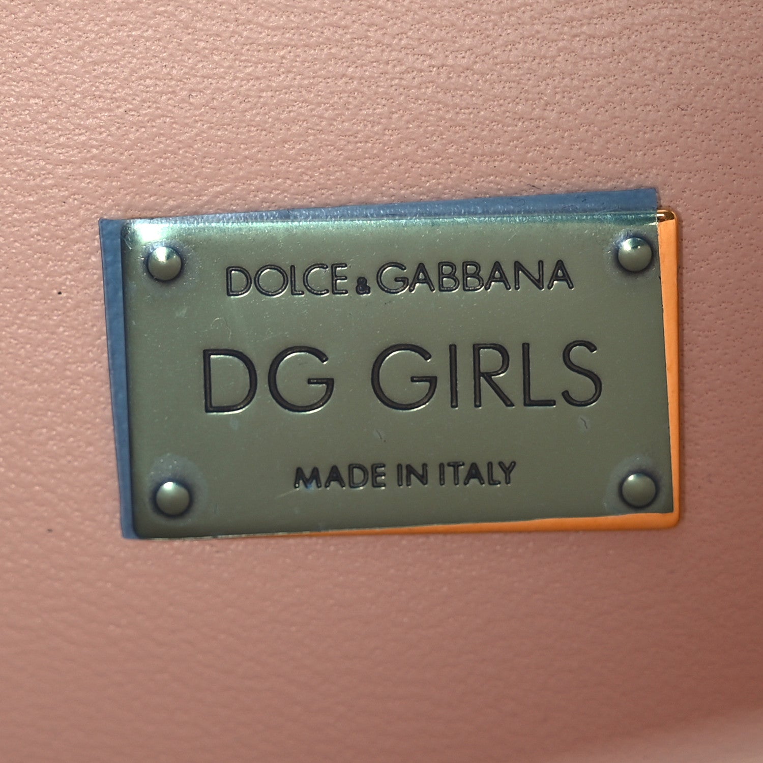 Dolce & Gabbana DOLCE GABBANA Calfskin DG Girls Shoulder Bag Pink 6 of 12