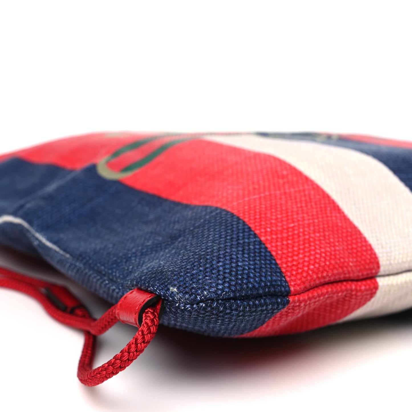 Canvas Logo Sylvie Stripe Drawstring Backpack Red