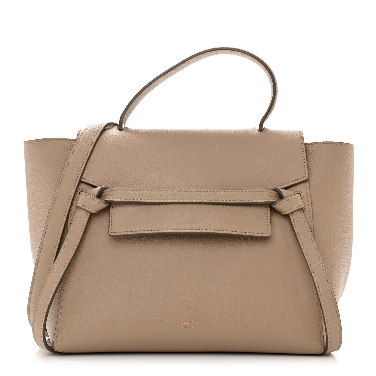 Grained Calfskin Micro Belt Bag Light Taupe