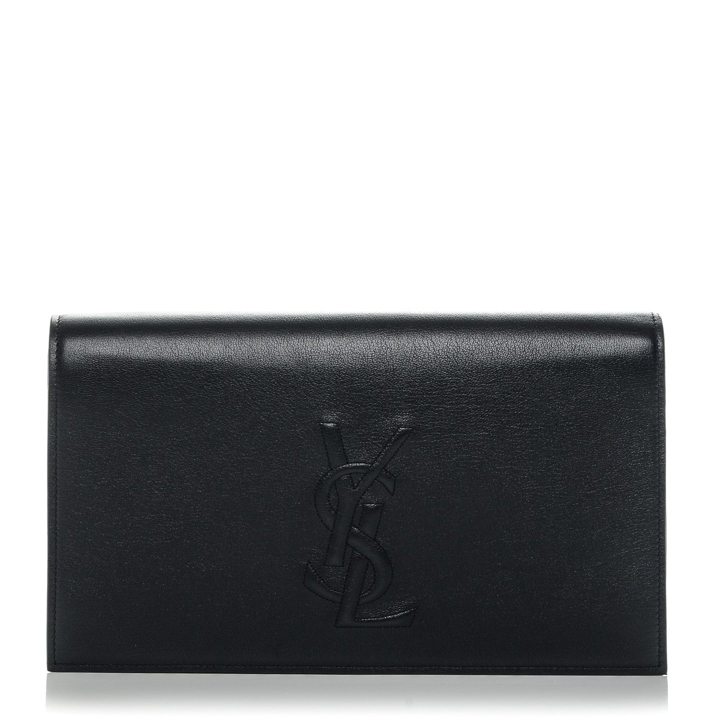 Calfskin Monogram Large Belle De Jour Clutch Navy