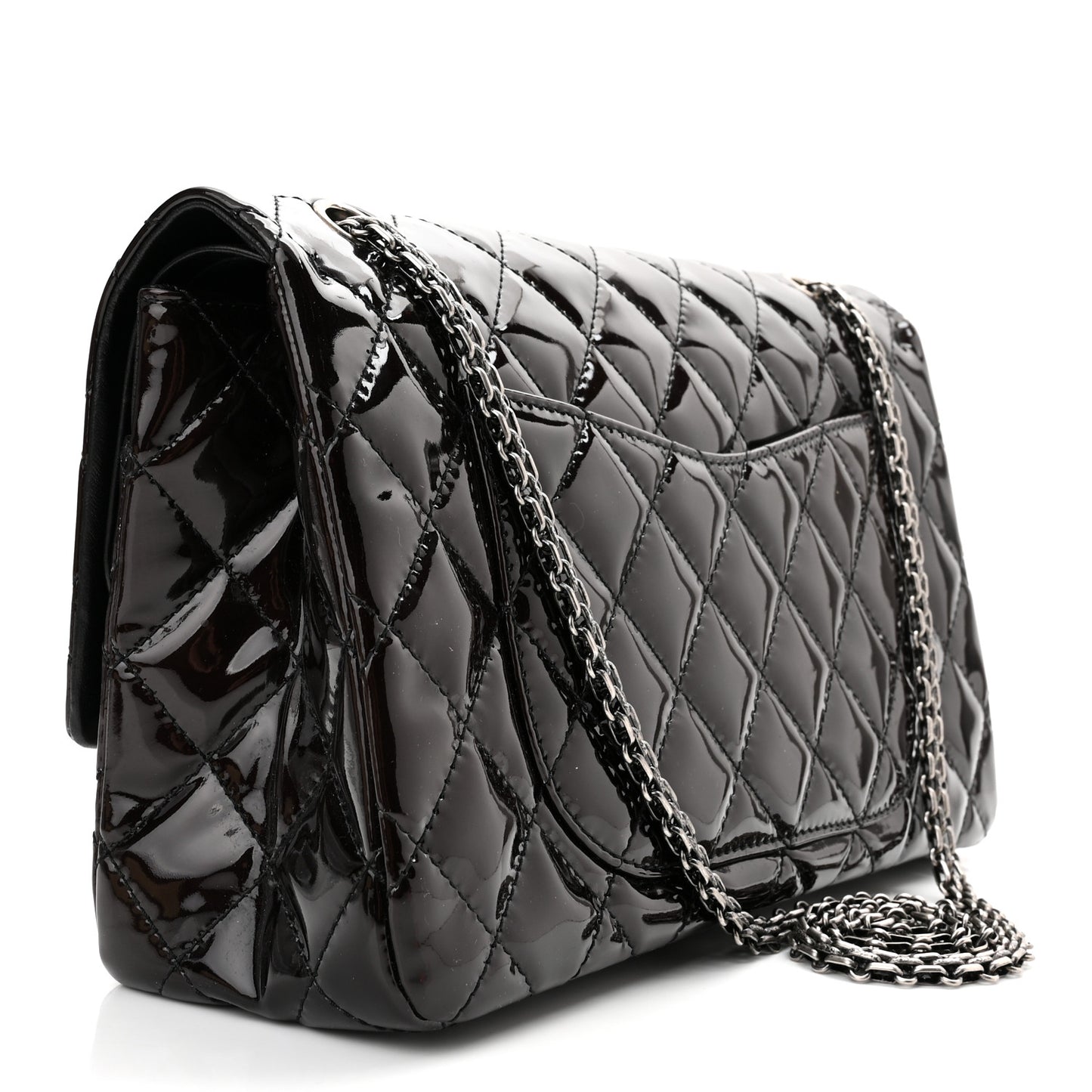 Patent Quilted 2.55 Reissue 227 Flap Dark Purple
