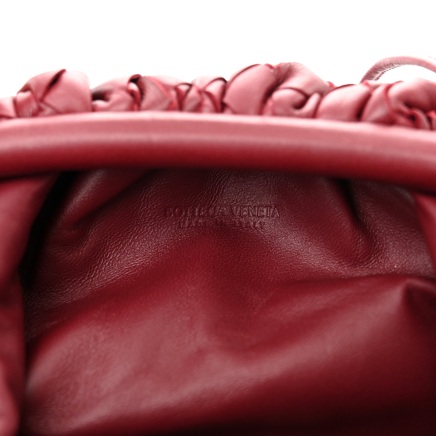 Nappa Intrecciato The Mini Pouch Bordeaux