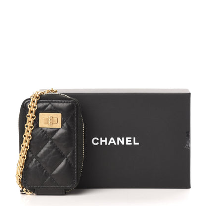 Chanel Aged Calfskin Quilted 2.55 Reissue Clutch With Chain Black 11 of 11