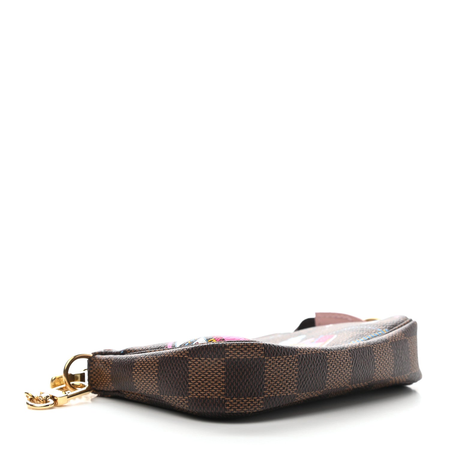 Louis Vuitton Damier Ebene 2020 Christmas Animation Big Wheel Mini Pochette Accessories Rose Ballerine 4 of 7