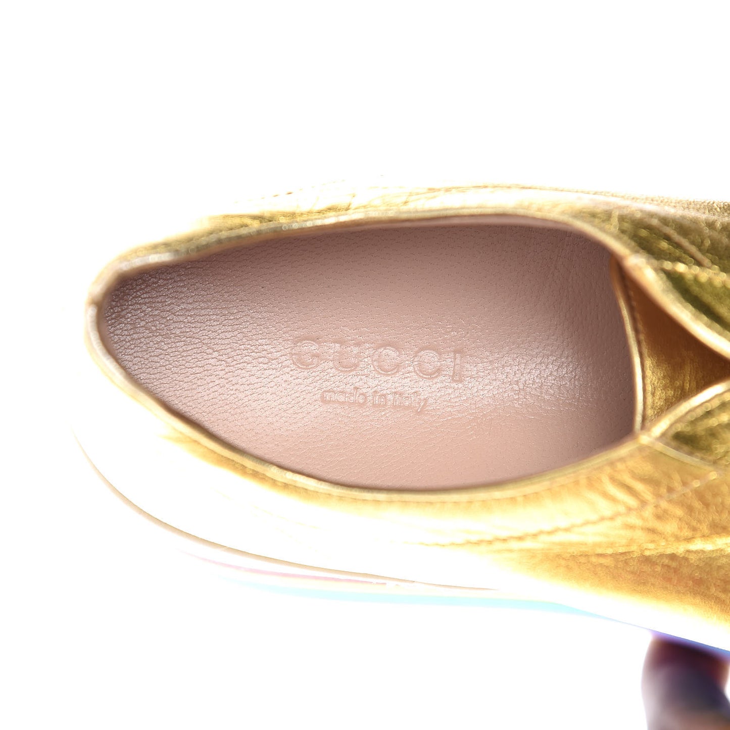 Metallic Nappa Peggy Platform Sneakers 38 Oro Vecchio