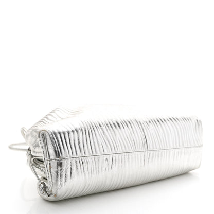 Bottega Veneta Metallic Bark Calfskin The Mini Pouch Silver 4 of 13