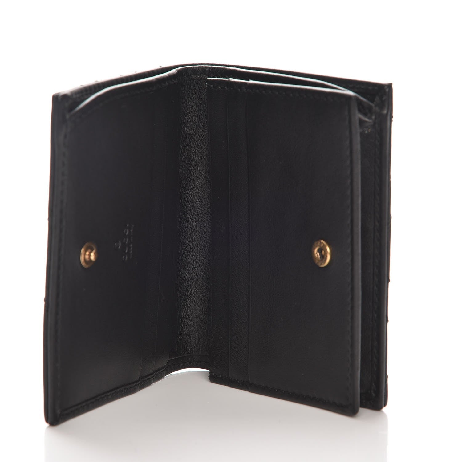 Gucci Calfskin Matelasse GG Marmont Card Case Black 6 of 8