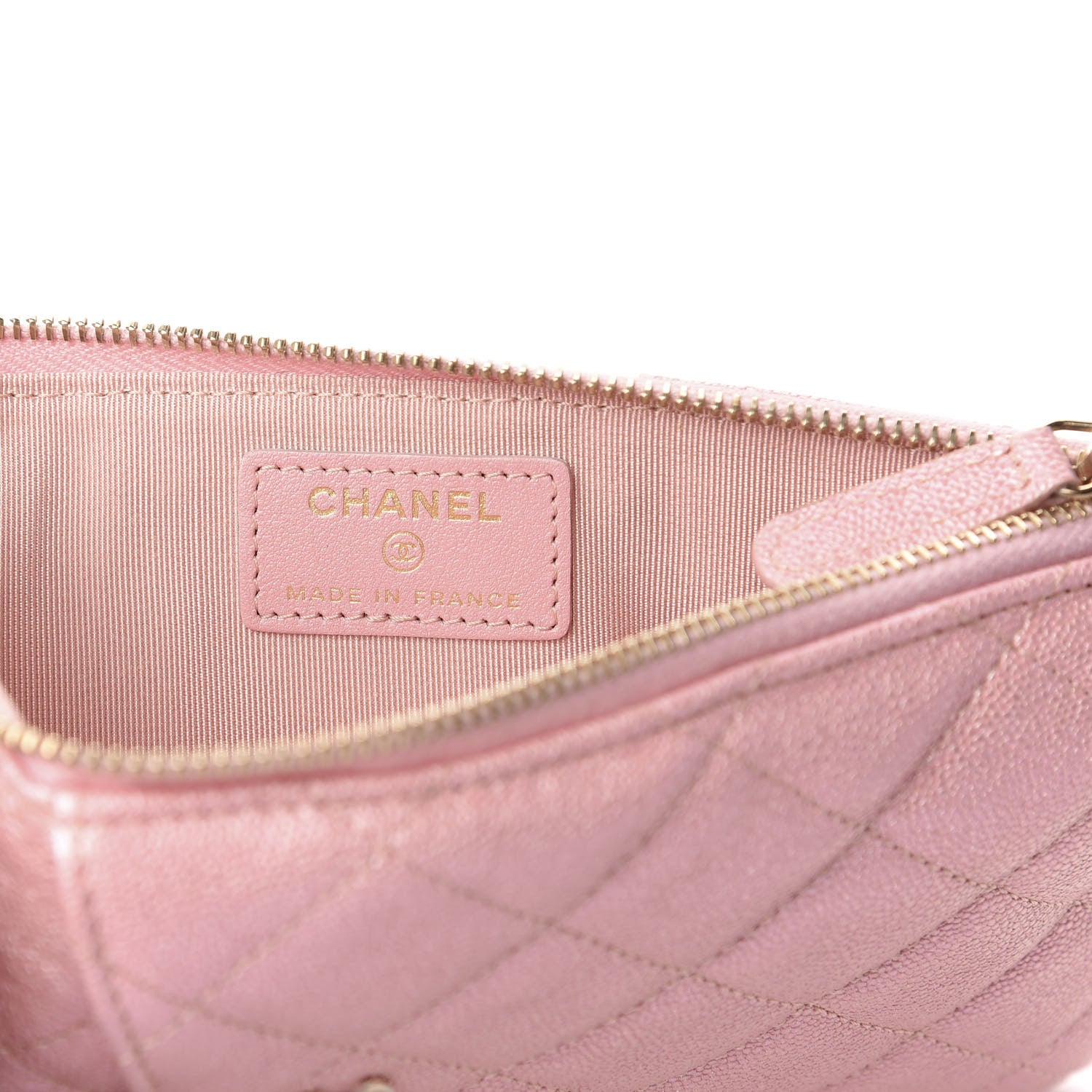 Chanel Iridescent Caviar Quilted Classic iPhone Pouch Rose Pink 6 of 8