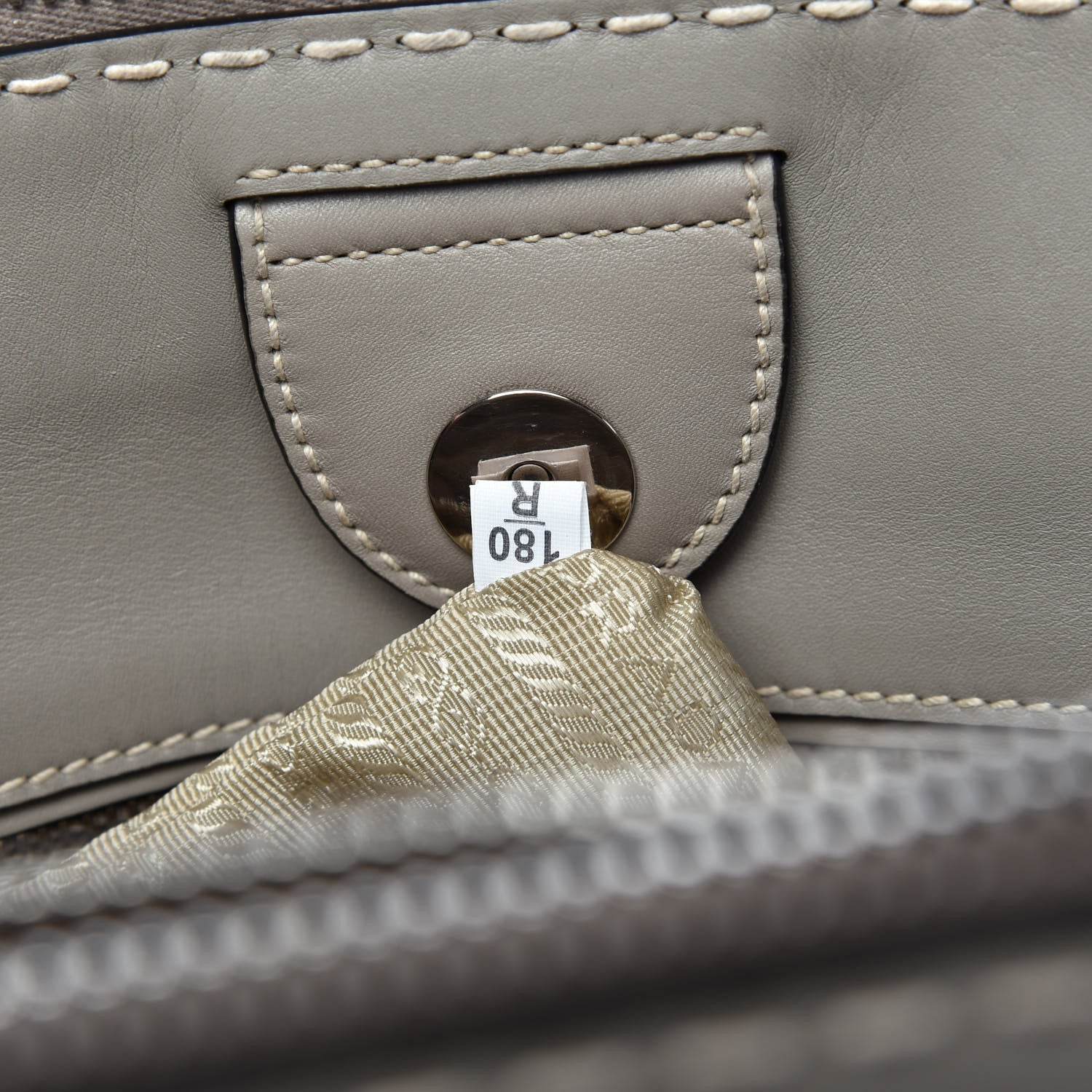 Prada City Calf Small Hand Stitched Galleria Double Zip Tote Calce 9 of 9
