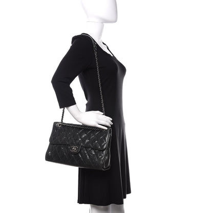 Chanel Crumpled Grained Calfskin Jumbo CC Crave Flap 2 of 12