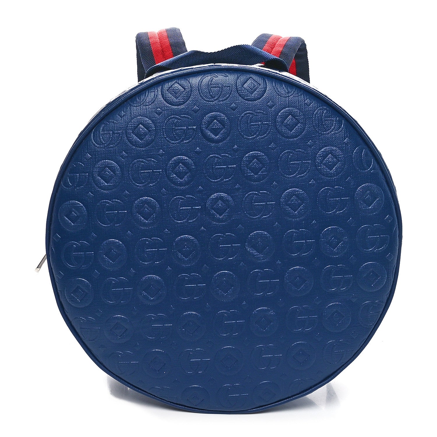 Gucci Textured Dollar Calfskin Web Debossed GG Kids Backpack Blue Agata 1 of 9