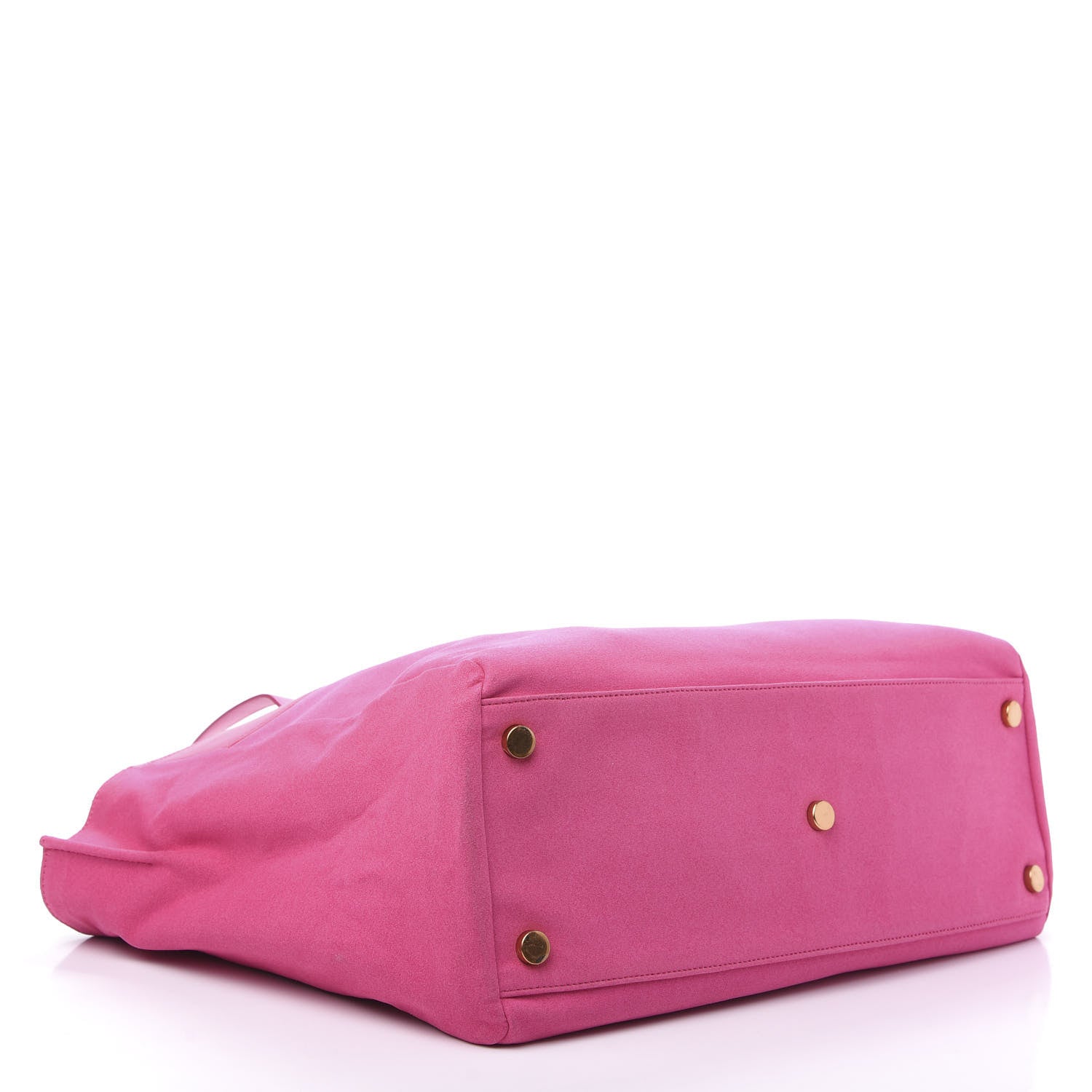 Saint Laurent Calfskin Suede Reversible East West Shopper Tote Fuchsia 7 of 21