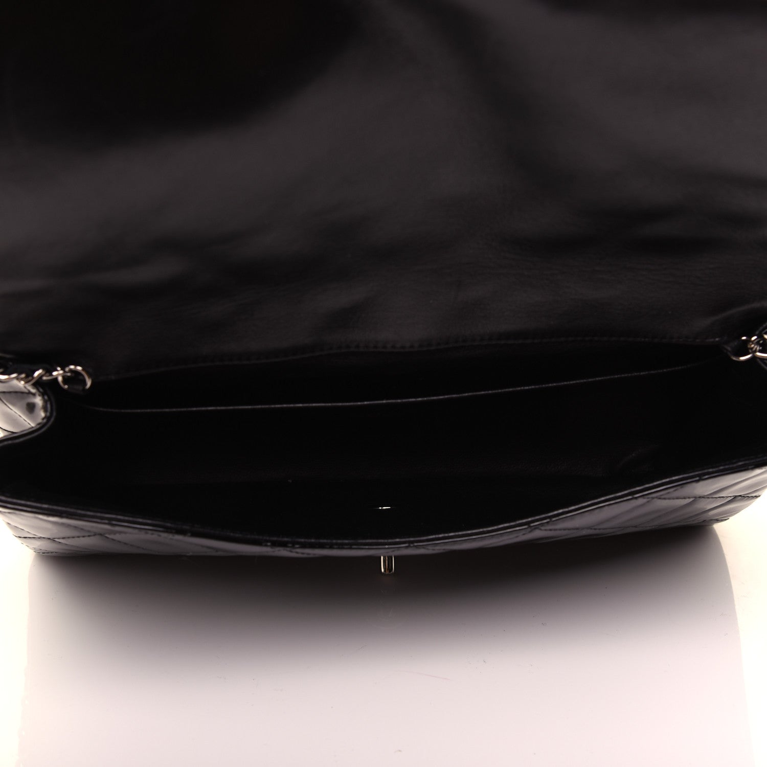Chanel Patent Quilted Clutch with Chain Flap Black 5 of 12