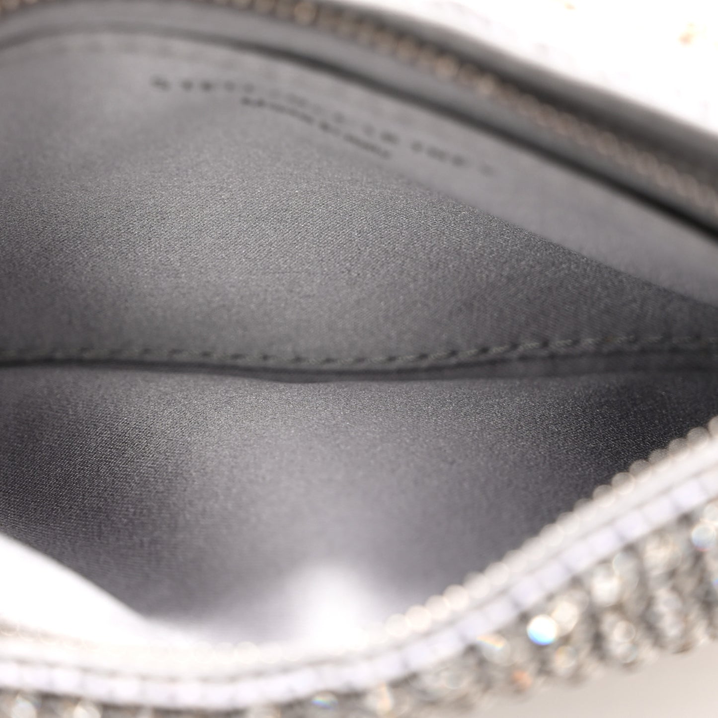 Mesh Crystal Falabella Shoulder Bag Silver