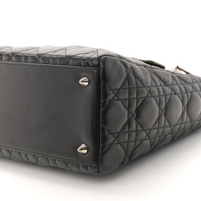 Christian Dior Lambskin Cannage Medium Lady Dior Black 8 of 9