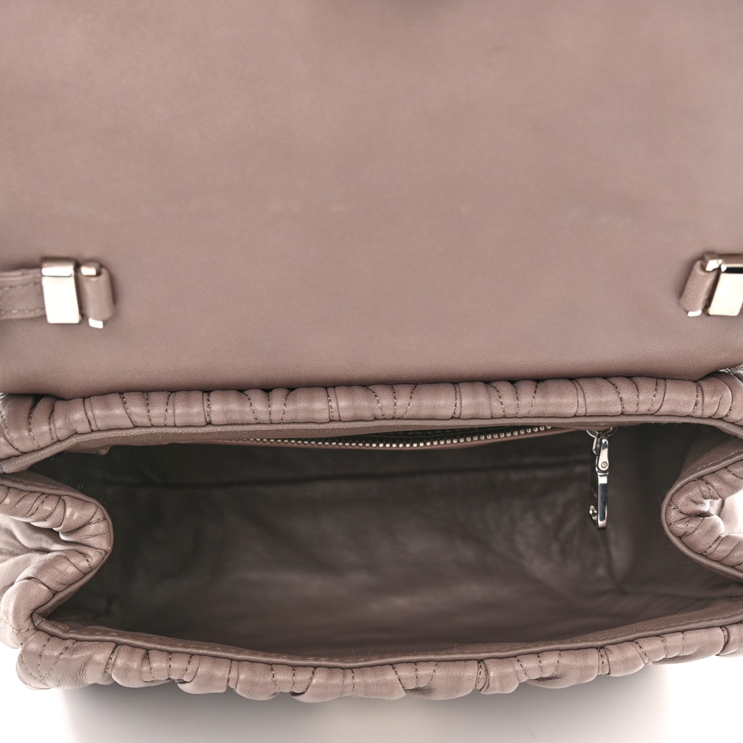 Miu Miu Nappa Matelasse Top Handle Tote Pomice 5 of 10