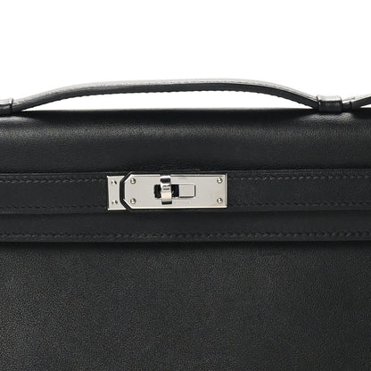 Hermes Swift Kelly Cut Clutch Pochette Black 8 of 11