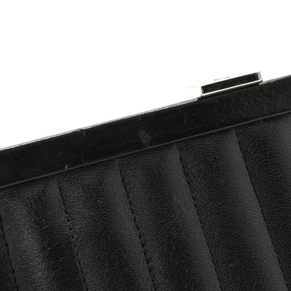 Chanel Lambskin Vertical Quilted Mademoiselle Clutch Black 8 of 9