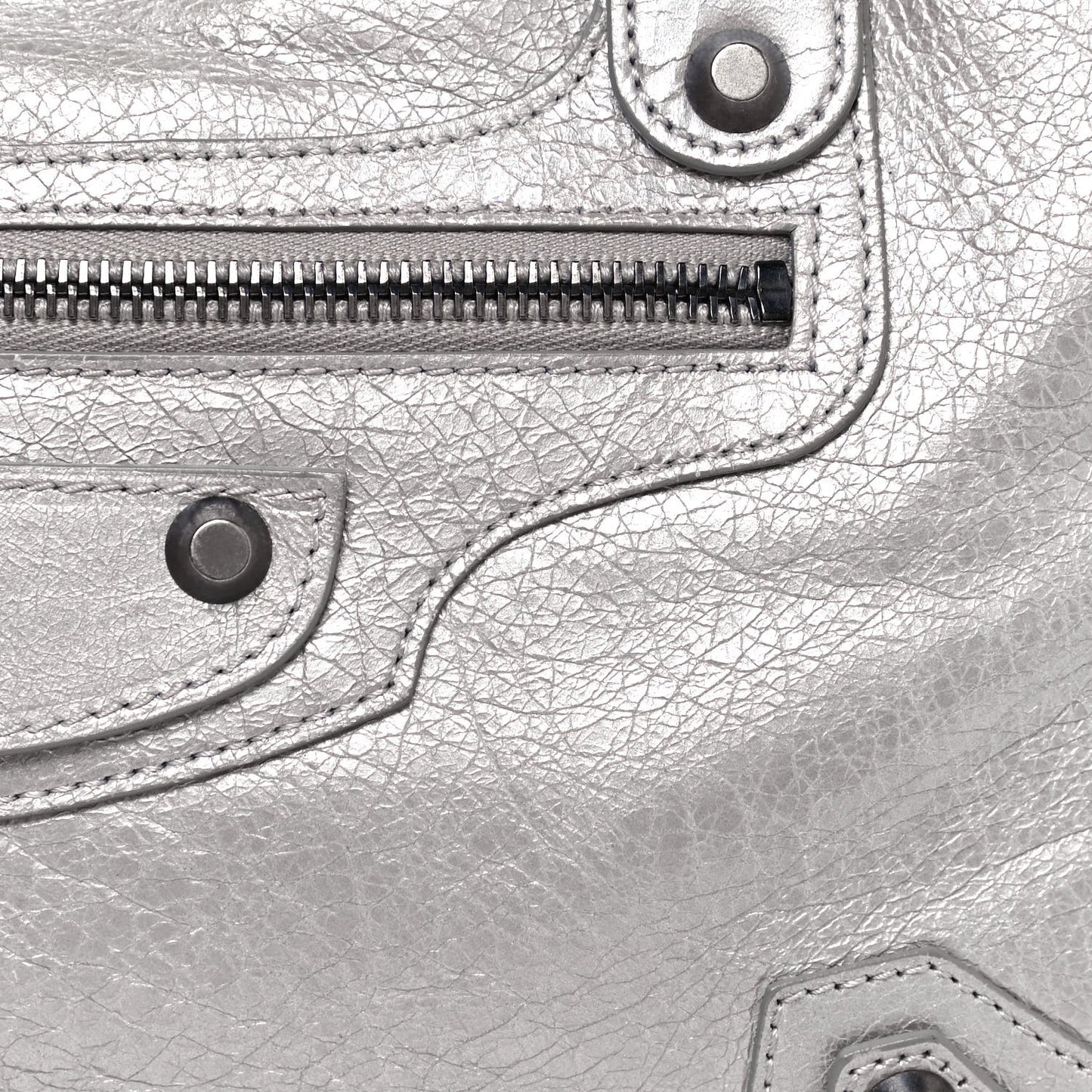 Metallic Agneau Classic Hardware Town Argent