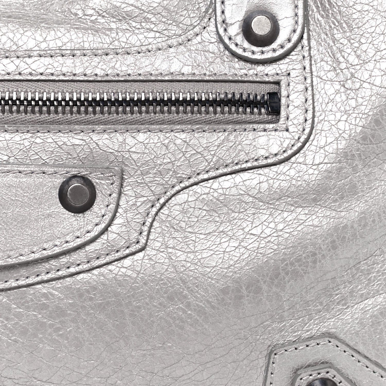 Balenciaga Metallic Agneau Classic Hardware Town Argent 10 of 13