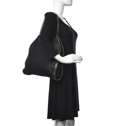 Stella McCartney Shaggy Deer Small Falabella Tote Black 2 of 9
