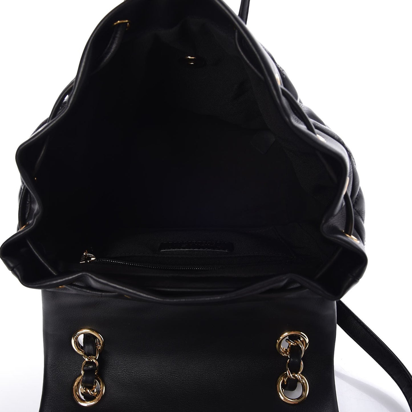 Lambskin Quilted Small Urban Spirit Backpack Black