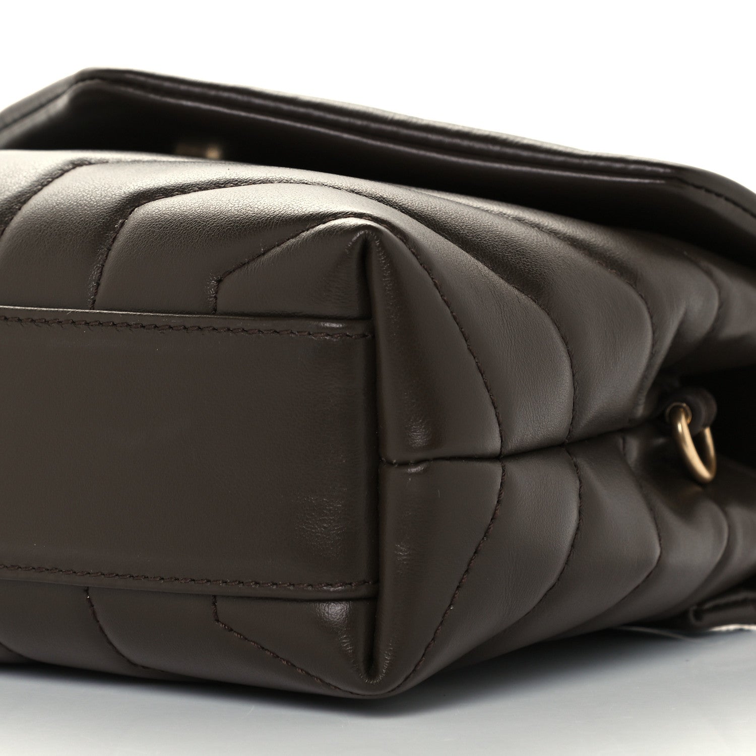 Saint Laurent Calfskin Y Quilted Monogram Toy Loulou Crossbody Bag Earth 10 of 10