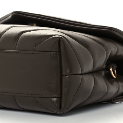 Saint Laurent Calfskin Y Quilted Monogram Toy Loulou Crossbody Bag Earth 10 of 10