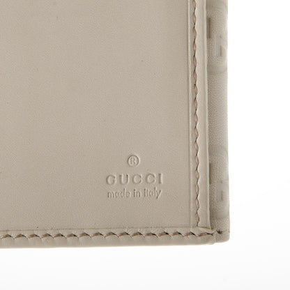 Gucci Guccissima Margaux Calfskin Metal Bar Continental Flap Wallet Mystic White 6 of 7