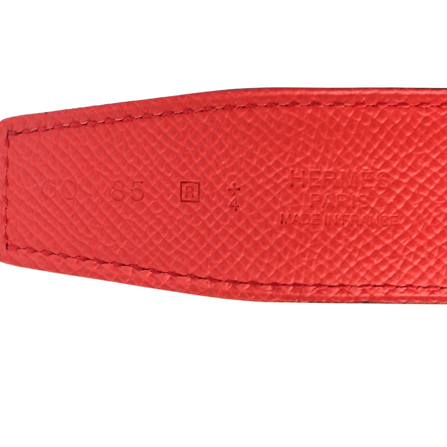 Swift Epsom 32mm Gamma Belt 85 Capucine Rouge Casaque