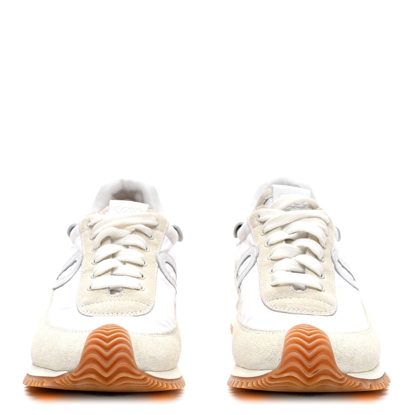 Nylon Suede Flow Retro Runner Sneakers  White