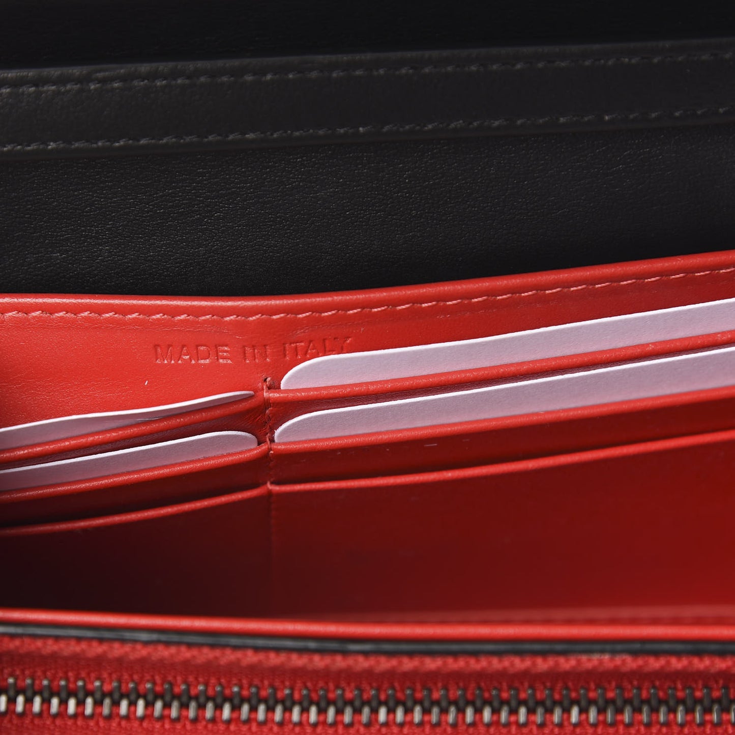 Calfskin Macaron Spiked Flap Wallet Black