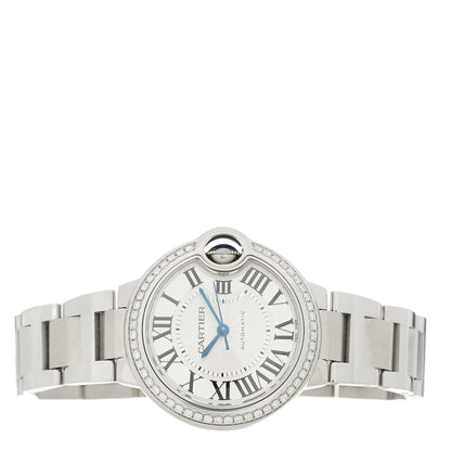 Cartier Stainless Steel Diamond Bezel 33mm Ballon Bleu De Cartier Automatic Watch 2 of 4