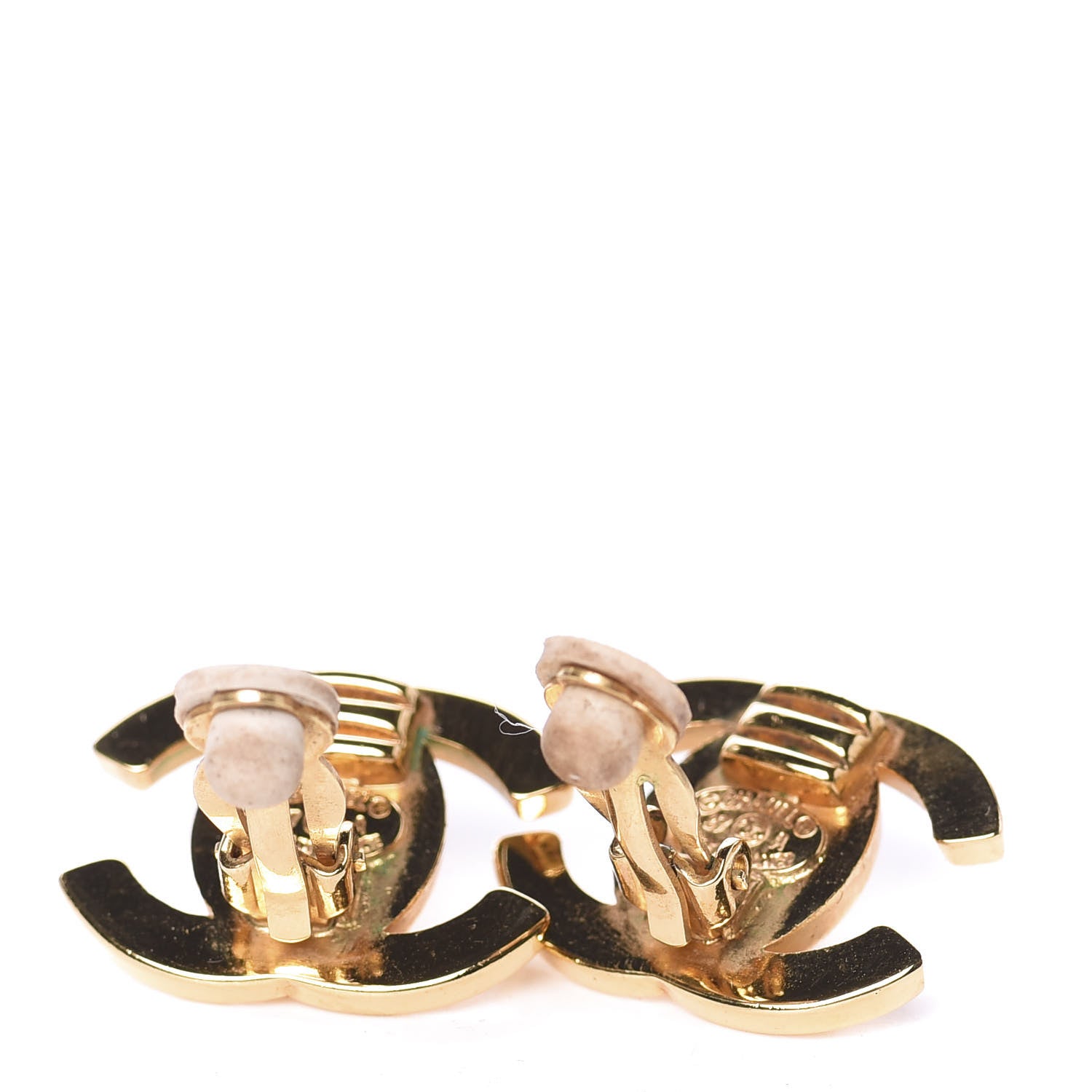 Chanel Metal CC Turnlock Clip On Earrings Gold 4 of 6