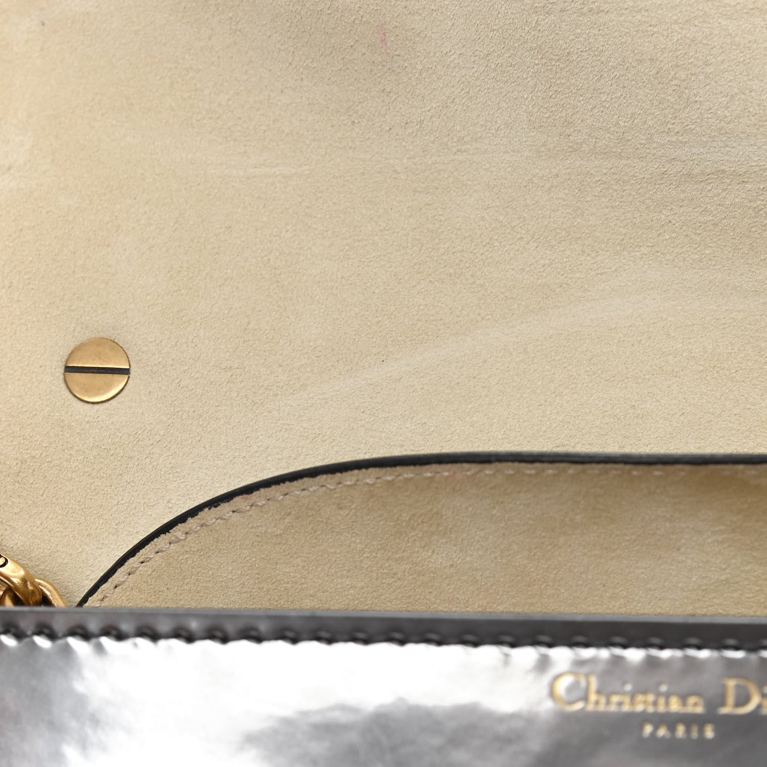 Christian Dior Metallic Calfskin J'Adior Chain Flap Bag Silver 9 of 9