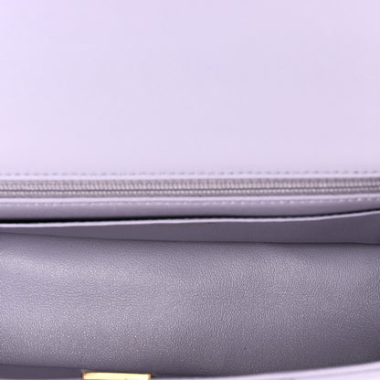 Chanel Lambskin Quilted Mini Top Handle Rectangular Flap Light Purple 5 of 10