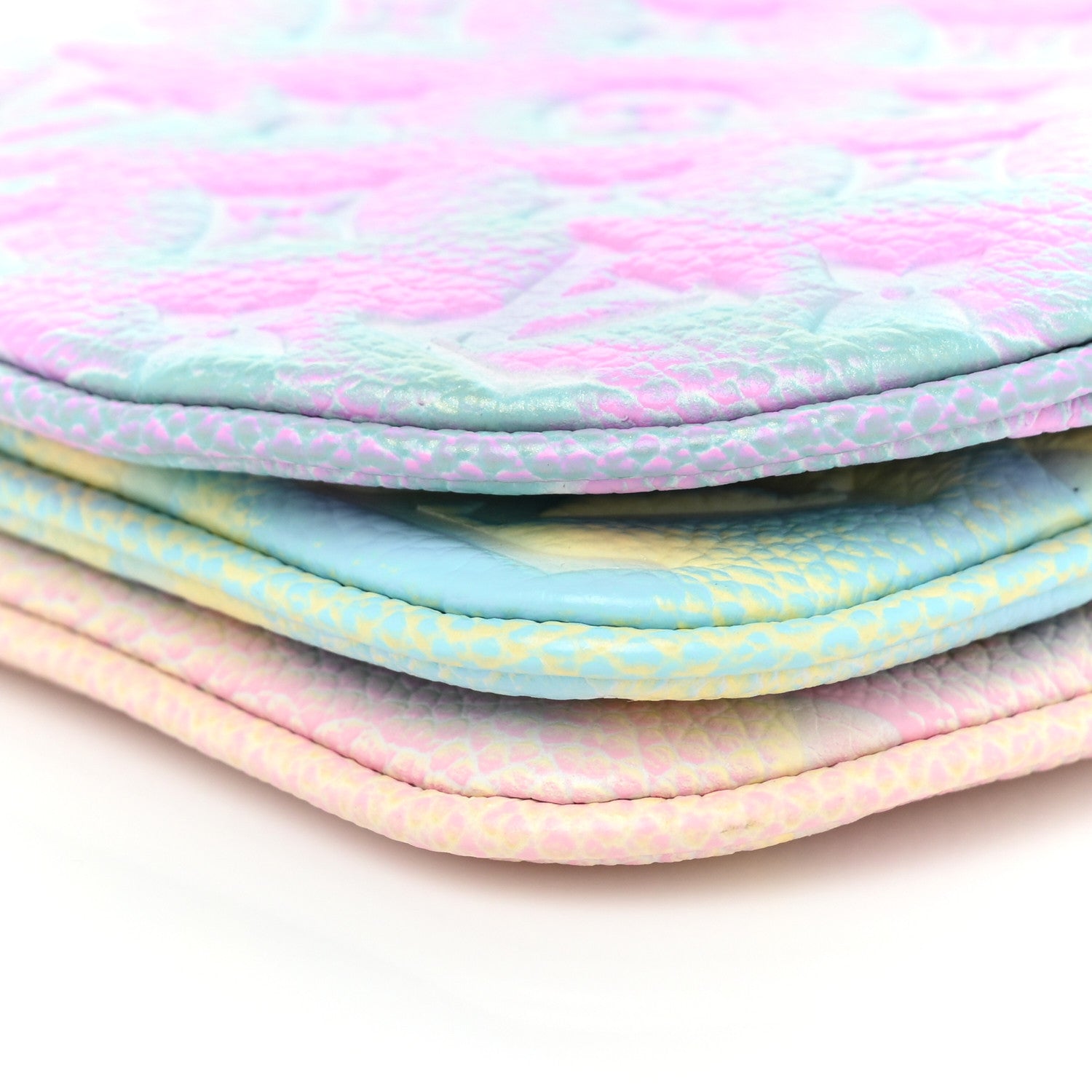 Louis Vuitton Empreinte Monogram Summer Stardust Trio Pouch Pink Water Green Lilas 9 of 9