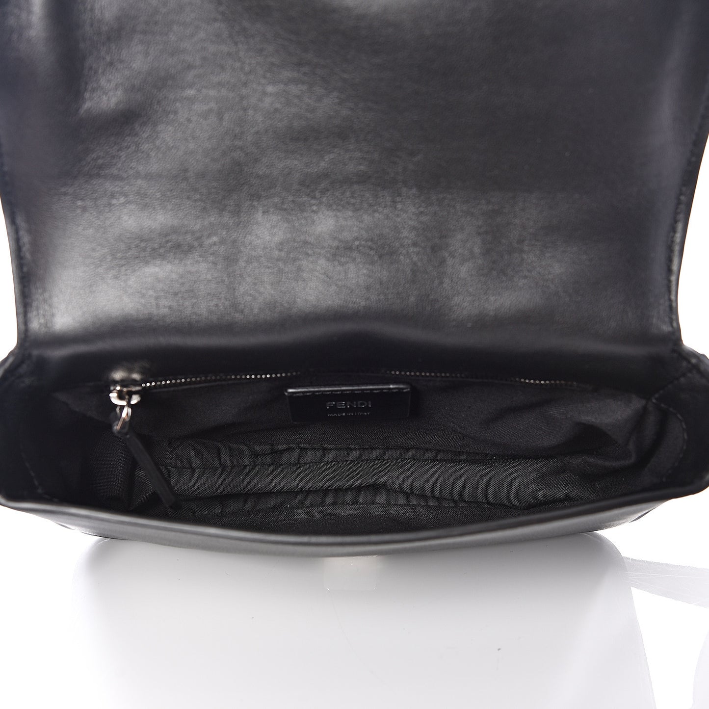 Nappa FF 1974 Embossed Mini Expandable Flap Bag Black