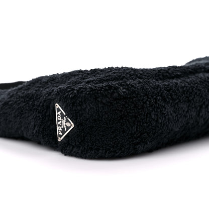 Prada Terry Cloth Mini Re-Edition 2000 Bag Black White 7 of 10
