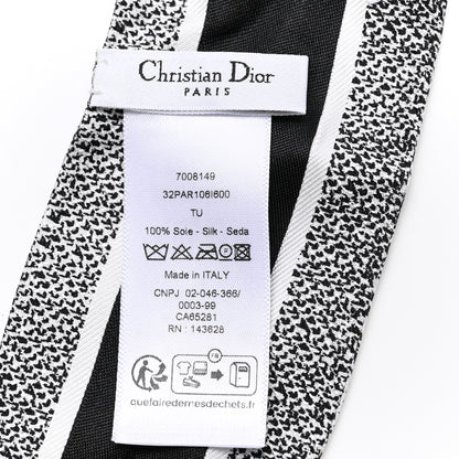 Christian Dior Silk Plan De Paris Mitzah Scarf White Black 3 of 3