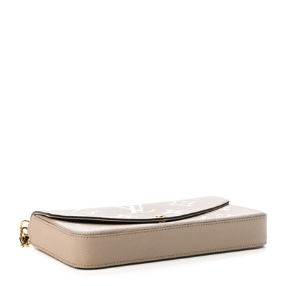 Louis Vuitton Empreinte Monogram Giant Felicie Pochette Tourterelle Creme 3 of 4