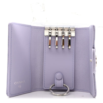 Chanel Caviar Quilted Classic 4 Key Holder Wallet Light Purple 5 of 10