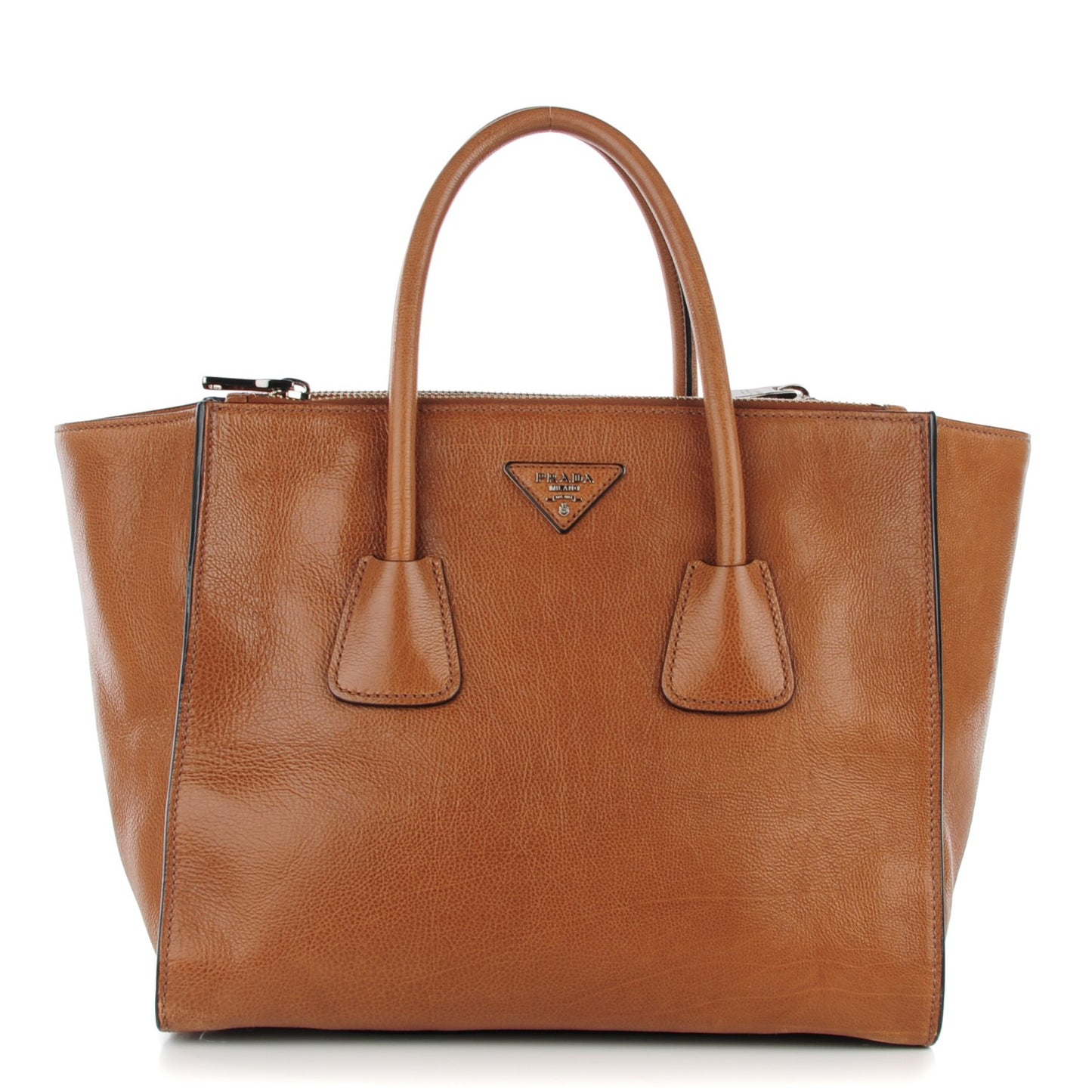 Glace Calf Twin Pocket Tote Cannella